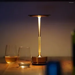 Table Lamps LED Charging Desk Lamp Industrial Style Touch Dimming USB Portable Coffee Shop Bar Vintage Decor Atmosphere Night Light