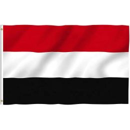 Accessories Yemen Flag Vibrant Colour Red White Black Tricolour Stripes Flag Double Stitched Yemeni National Flags Banner with Brass Grommets