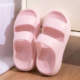 Slippers Fashion Brief Solid Colour Summer Ladies Home Shoes Cosy Slides Lithe Soft Seabeach Sandals For Women Indoor Flip Flops H240509