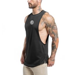 Mens Fitness Tank Tops Gym Clothing Bodybuilding Workout Cotton Sleeveless Vest Male Casual Breathable Fashion Sling Undershirt 240508