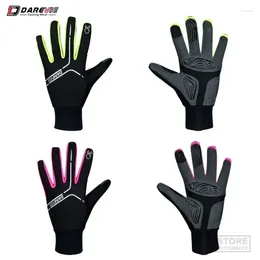 Cycling Gloves DAREVIE Full Finger Touch Screen Windproof Shockproof GEL Pad Non-Slip Breathable MTB Bike Glove