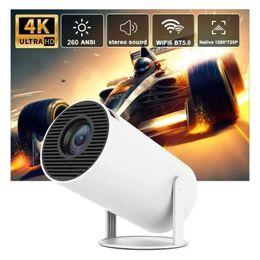 Projectors New HY300 Pro Wifi6 5G Projector Android 11 4K 260 ANSI Dual WiFi Allwinner H713 BT5.0 1280 * 720p Portable Home Theatre Outdoor J240509