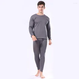 Men's Thermal Underwear Large Size 3XL Male Intimate Lingerie Set Autumn Winter Warm Thicken Grey For Men&women Long Johns