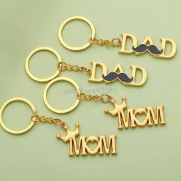 Mom Dad Keychain Fashion Letter Key Chain Mother's Father 's Day Keyring Jewellery Gift