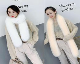 Show style super long scarf winter fox fur warm shawl Plush Neck women039s collar1970576