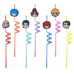 Drinking Sts Cartoon Head Themed Crazy Plastic For Summer Party Favour Christmas Favours Supplies Decorations Childrens Reusable St Drop Ot5Hu