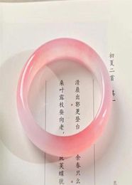 56mm62mm Genuine Natural Pink Jade Bangles 100 Real Handmade Floating Flower Ladies Jadeite Jewellery Gifts Fine Factory Expert De5863098