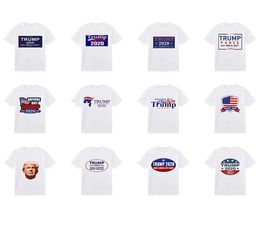 Cheapest Trump Biden Presidential Election Vote Compet Round Collar Short Sleeve Silk Cotton Shirt In Stock DHL 5132693