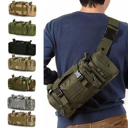 Outdoor Military Tactical Backpack Hunting Waist Pack Waist Bag Camping Hiking Pouch Chest Bag 240422