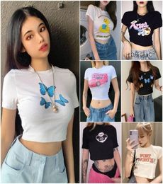 Fashion Women039s TShirt High Quality Women039s Sexy Shirts Summer Tops Casual Ladies Slim Short Sleeve Short Clothes 43 St1791094