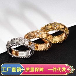 Master carefully designed rings for couples High Silver Light Luxury Wide and Narrow with common vanfly