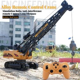 RC Truck Childrens Electric Alloy Arm Remote Control Crane Engineering Vehicle Car Toys for Boys Birthday Gifts 240508