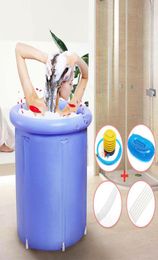 Outdoor Inflatable Bathtub Portable PVC Plastic Tub Folding Water Place Room Spa Massage Bath for adult or kids adjustable2598459