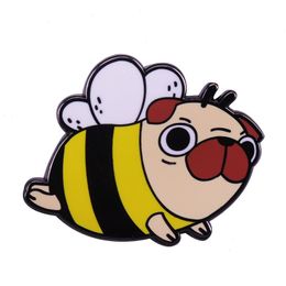 Cute Pup BEE Enamel Pins Interesting Cartoon Metal Brooch Anime Badges Collecting Children Fashion Boutique Gift