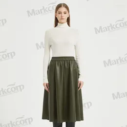 Skirts Markcorp Autumn/Winter Half Skirt Retro High Waist Large Swing Umbrella End Cotton Sheepskin A-line