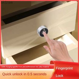 Smart Lock Smart fingerprint drawer lock office file cabinet door lock small anti-theft lock security padlock accessory WX