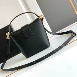 12A All-New Mirror Quality Designer Bucket Bag Womens Cowhide Leather Bag Black Handbags Luxury Mini Bags Crossbody Shoulder Bag With Box