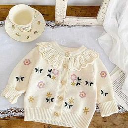 Sets Childrens and girls spring autumn jackets sweaters suitable for infants newborns knitted cardigan outdoor clothing baby Q240508