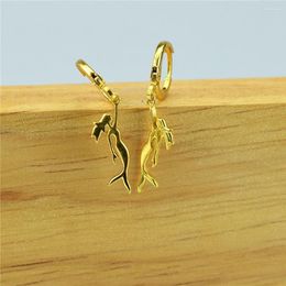 Stud Earrings 2024 EIectropIating Micro Cubic Zirconia InIaid Mermaid JeweIry Women's Gifts Men's