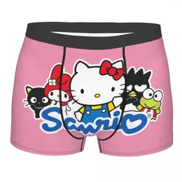 Underpants Hello Underwear Male Printed Customised Boxer Shorts Panties Briefs Breathable