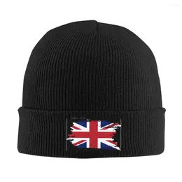 Berets UK Flag Beanie Cap Unisex Winter Warm Bonnet Homme Knitting Hats Outdoor Ski Union Jack British Proud Skullies Beanies Caps