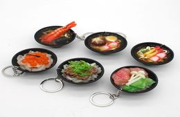 Simulation Food Keychain Rice Noodle Cake Creative Other Arts and Crafts Key chain Mini Bag Pendant4410592