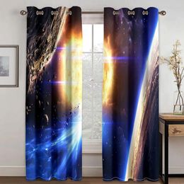Curtain Po Blue Light Curtains 3D Window For Living Room Bedroom Drapes Cortinas Blackout