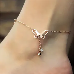 Anklets Simplicity Bohemian Hollow Butterfly For Women Girls Fashion Adjustable Ankle Bracelet Summer Beach Foot Chain Jewelry