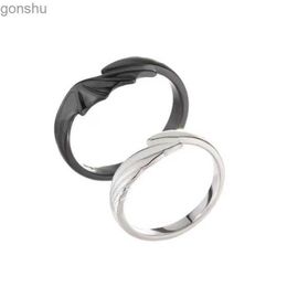 Couple Rings 2 Simple Angel and Devil Open Matching Ring Set Angel and Devil Open Ring WX
