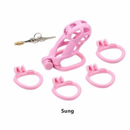 Other Health Beauty Items Gridding Male Chasty Cage Device Penile Light Curve Rooster Ring Adult Game Q240508