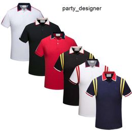 2023 Italy Mens Designer Polo Shirts Man High Street Embroidery Garter Snakes Little Bee Printing Brands Top Quality Cottom Clothing Tees ggitys 6HR5