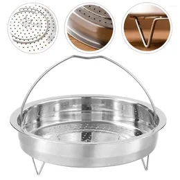 Double Boilers Stainless Steel Wok Steaming Basket Dumpling Food Household Round Handheld Vegetable Kitchen