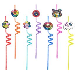 Disposable Cups Sts Rainbow Flower Themed Crazy Cartoon Drinking For Girls Plastic Childrens Party Favours Reusable Pop Supplies St Dro Otvef