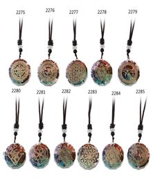 Pendant Necklaces Orgone Necklace Metatron Cube Orgonite Energy 7 Chakras Reiki Healing EMF Protection Crystal1379442