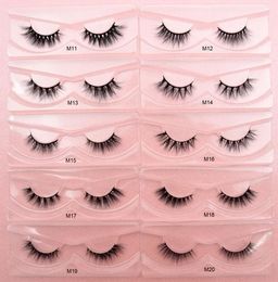 100 Handmade Full Volume Stunning Mink Eyelashes 3D Natural Long Mink Lashes Full Strip Lashes Maquillage Makeup2632705