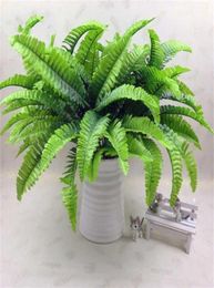 7 Forks Simulation Fern Grass Green Plant Artificial Persian Leaves Flowers Wall Hanging Plants Home Decoration Accessories 2111206034533