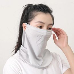 Scarves Women Cycling Sport Face Mask UV Protection Outdoor Neck Wrap Cover Scarf Sunscreen Sun Proof Silk Solid