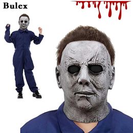Party Masks Bulex Horror Movie 1978 Michael Myers Kids Mike Half Face Latex Halloween Costume for Kid Boy Girl Q240508