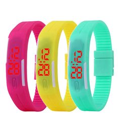 Fashion Men sports silicone watchesLed digital display watch women bracelet wristwatch casual clock montre femme2959401