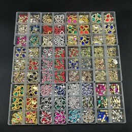 60PC 3D Nail Rhinestones HeartPlanet Charms Jewellery Glass Luxe Parts Diamond Crystal Nails Art Decoration Accessories 240509