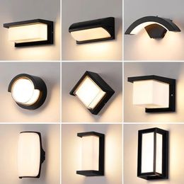 Led Outdoor Wall Light Waterproof IP65 Motion Sensor Lighting Porch Lights Balcony Garden Lamp AC85265V 240508