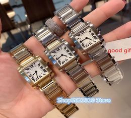 Classic Brand women quartz chain Watch 316L stainless steel Wrist watch geometric square roman dial lady clock high quality1853898