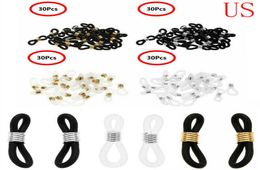 Eyeglass chain ends adjustable silicone ends retainer connector holder 100pc8025039