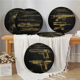 Pillow World Famous Gun Four Seasons Seat Office Dining Stool Pad Sponge Sofa Mat Non-Slip