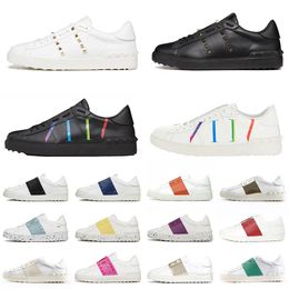 2024 New Fashion Top Quality Designer Luxury Women Mens Casual Shoes Double headed rivet graffiti black pink gold red Dress shoes sneakers