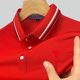 Hochwertiges Luxus-Männer-Geschäft Polo-Shirt gestickt Herren Polo Hommer T-Shirt Street Mode Marke Polo Shirt 240507