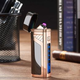 Supplier Lighter High Firepower With Cigar Cutter For Cigar Cigarette Arc Electric Lighter