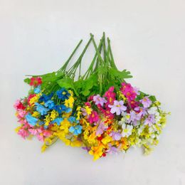 Decorative Flowers 1pc Artificial Flower 28 Head Silk Small Daisy Home Decoration Living Room Display DIY Wedding Bouquet Table Decor