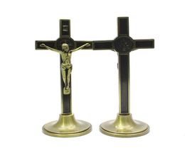 Metal Cross Christ Suffering Statue Catholic Jesus Church Icon Ornament Office Home Religious Jewelry5207771