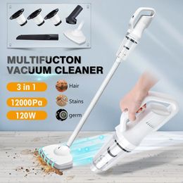 Cordless Chargable Vacuum Cleaner 12000Pa Suction Handheld Wireless Dual Mini Appliance Pet Hair Remover Car Home Vacuum Cleaner 240508